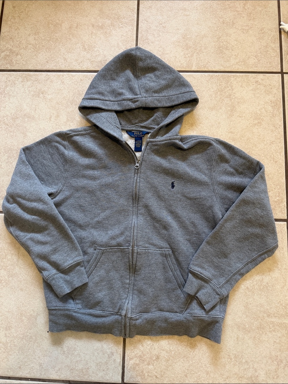 Polo by Ralph Lauren Hooded Zip Sweatshirt in Gray